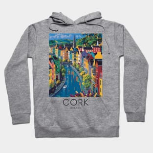 A Pop Art Travel Print of Cork - Ireland Hoodie